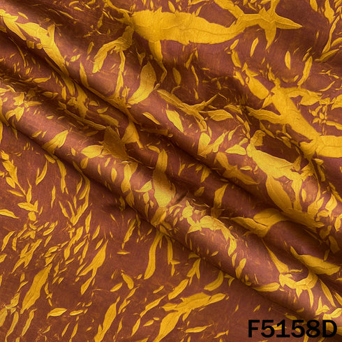 Digital Print Crush Satin Fabric - F5158